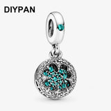 Four Leaf Clover Dangle Charm Pendant Lucky Bracelet Jewelry Berloque