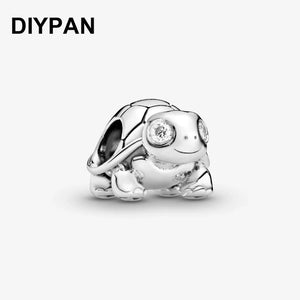 Fit Original Pan Bracelet Charms Twinkling Turtle Charm Bead Pendant DIY Jewelry