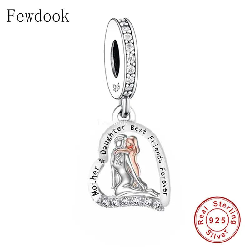 925 Silver Pan Charm Bracelet Bead for Mum Sister Teacher Berloque