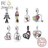 925 Silver Skull and Girl Dance Forever Charm Bracelet Bead