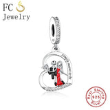 925 Silver Skull and Girl Dance Forever Charm Bracelet Bead