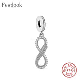 925 Silver Infinity Rose Angel Wings Charm for Bracelet Making