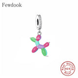 925 Sterling Silver Balloon Dog Bead Charm Bracelet