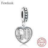 925 Silver Alphabet & Numbers Charm Bracelet Bead Making Berloque