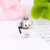 925 Silver Cactus Charm Bracelet for Women