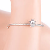 925 Silver Cactus Charm Bracelet for Women