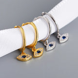 925 Silver Evil Eye Zirconia Bead Turkish Charm Bracelet Necklace