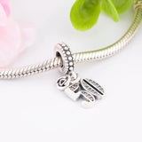 925 Silver 50 Beads Number Charm Necklace Bracelet 50th Anniversary Gift