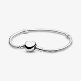 925 Sterling Silver Pan Charms Bracelet Snake Chain Mesh Women DIY Jewelry