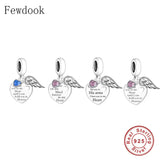 925 Silver Angel Wings Heart Heaven Bead Berloque
