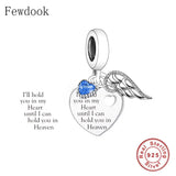 925 Silver Angel Wings Heart Heaven Bead Berloque