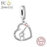 925 Silver Ballerina Ballet Girl Dance Be Strong Be Yourself Bead