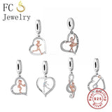 925 Silver Ballerina Ballet Girl Dance Be Strong Be Yourself Bead