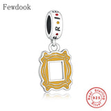 925 Silver Coffee Umbrella Sofa Bead Bracelet