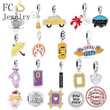 925 Silver Central Perk Coffee Bead Bracelet Charm