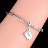 925 Silver Rose Tale Charms Bracelet Bead