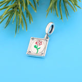925 Silver Rose Tale Charms Bracelet Bead