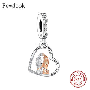925 Sterling Silver Sisters Forever My Sister Always My Bead
