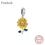 Sunflower You Are My Sunshine Charm Bracelet Bead