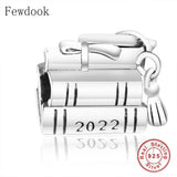 925 Silver Tassel Book Graduation Hat Charms for Bracelet DIY