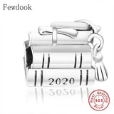 925 Silver Tassel Book Graduation Hat Charms for Bracelet DIY