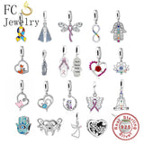 925 Silver Zircon Heart Little Prince Fox Bead Bracelet DIY