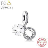 Sterling Silver Clover & Horseshoe Bead Bracelet for Women