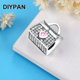 Original Pan Charms Bracelet Handbag Charm Pave Bag Charm Beads DIY Jewelry
