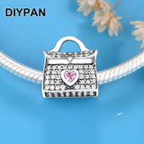 Original Pan Charms Bracelet Handbag Charm Pave Bag Charm Beads DIY Jewelry