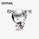 Fit Original Pan Charms Bracelet Little Girl Charm Beads Women Jewelry Berloque
