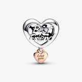 Fit Original Bracelet Love You Heart Charm Pendant Jewelry Berloque