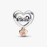 Love You Sister Heart Charm Pendant Jewelry Bracelet