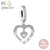 925 Sterling Silver Mummy Of An Angel Pendant Bead Bracelet Charm