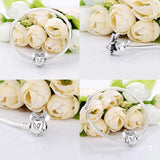 Pan Charms Bracelet Women 3 Layers Silver Snake Chains DIY Jewelry