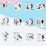 Sterling Silver A-Z 26 English Letters Charm Bead DIY Jewelry