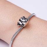 925 Silver Dalmatian Puppy Rabbit Heart Bead DIY Jewelry Berloque