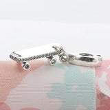 925 Sterling Silver Interlocking Hearts Family Tree Dangle Bead