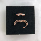 925 Silver 3 Sparkle Heart Hoop Earrings Wedding Party Jewelry