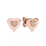 925 Sterling Silver Crystal Pan Long Earrings DIY Wedding Jewelry