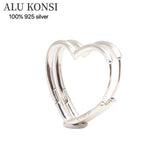 925 Sterling Silver Love Heart Pan Earrings for Women