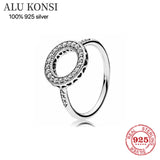 925 Sterling Silver Pan Ring for Women Crown Princess Couple DIY Wedding Jewelry