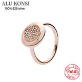 925 Sterling Silver Pan Ring for Women Crown Princess Couple DIY Wedding Jewelry