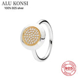 925 Sterling Silver Pan Ring for Women Crown Princess Couple DIY Wedding Jewelry