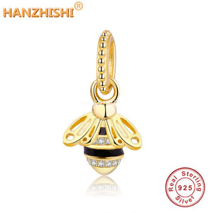 925 Silver Owl Bee Pendant Charm Bracelet Necklace Jewelry