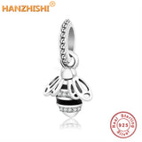 925 Silver Owl Bee Pendant Charm Bracelet Necklace Jewelry