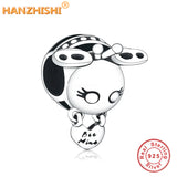 925 Silver Owl Bee Pendant Charm Bracelet Necklace Jewelry