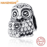 925 Silver Owl Bee Pendant Charm Bracelet Necklace Jewelry
