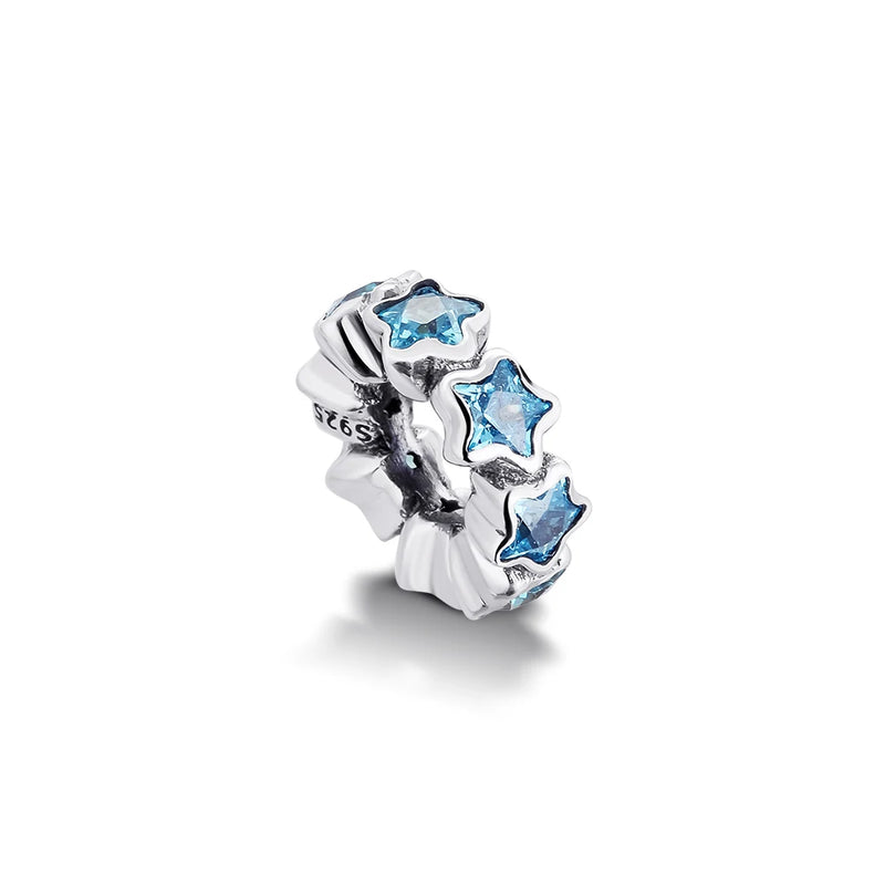 Europe Bracelets Starshine Beads CZ 925 Silver Charms Jewelry