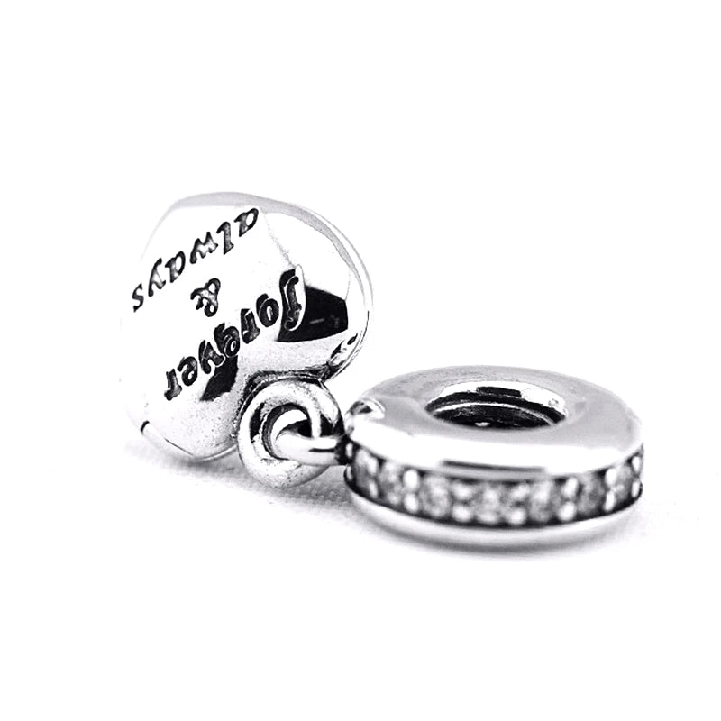 Wife Heart Charms Bracelet 925 Silver CZ Jewelry