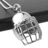 Stainless Steel Fencing Mask Men's Pendant Necklace With Chain 24inch